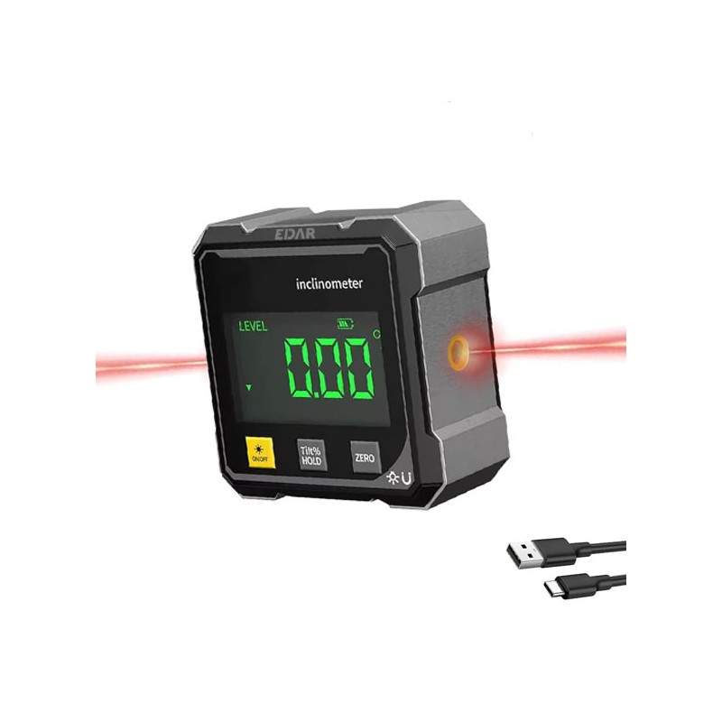 Inclinometru Digital Portabil EDAR, Indicator De Unghi De Precizie Pentru Sudura, Tamplarie, Aliniere Utilaje, Baza Magnetica...