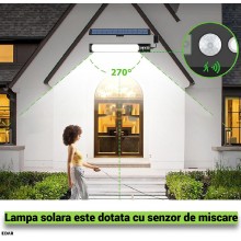 Lampa Solara LED EDAR de Exterior cu Senzor Miscare si Telecomanda, Panou Solar Separat, 3m de Cablu, Incarcare USB/Priza, IP... Lampa Solara LED EDAR de Exterior cu Senzor Miscare si Telecomanda, Panou Solar Separat, 3m de Cablu, Incarcare USB/Priza, IP...