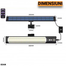 Lampa Solara LED EDAR de Exterior cu Senzor Miscare si Telecomanda, Panou Solar Separat, 3m de Cablu, Incarcare USB/Priza, IP... Lampa Solara LED EDAR de Exterior cu Senzor Miscare si Telecomanda, Panou Solar Separat, 3m de Cablu, Incarcare USB/Priza, IP...