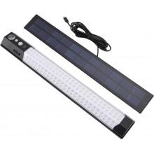 Lampa Solara LED EDAR de Exterior cu Senzor Miscare si Telecomanda, Panou Solar Separat, 3m de Cablu, Incarcare USB/Priza, IP...
