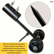 Dispozitiv EDAR Pentru Scos Buruieni Din Rosturi Pavaj Si Borduri, Pe Roti, Corp Metalic Rezistent, Sistem De Fixare Ajustabi...
