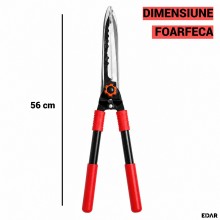 Foarfeca Gradina Tuns Gard Viu EDAR 56cm, Lame Otel Ondulate, Maner Ergonomic, Pentru Arbusti, Tuia, Buxus, Arbori Ornamental...