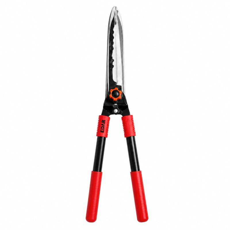 Foarfeca Gradina Tuns Gard Viu EDAR 56cm, Lame Otel Ondulate, Maner Ergonomic, Pentru Arbusti, Tuia, Buxus, Arbori Ornamental...