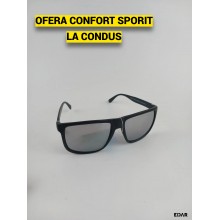 Ochelari Condus EDAR Polarizati, Zi si Noapte, Lentile Tip Oglinda Negre, Antireflex, Toc Inclus, Rama Neagra