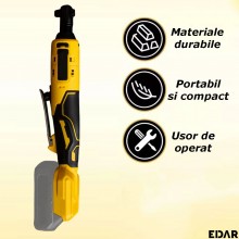 Clichet Electric EDAR Portabil Cu 2 Acumulatori Reincarcabili Inclusi, Fara Fir, Cheie Electrica Cu 6 Accesorii, Geanta Trans...
