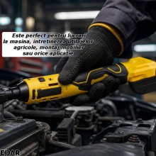 Clichet Electric EDAR Portabil Cu 2 Acumulatori Reincarcabili Inclusi, Fara Fir, Cheie Electrica Cu 6 Accesorii, Geanta Trans...