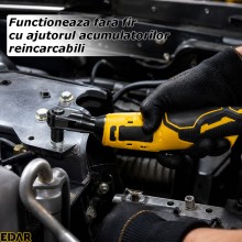 Clichet Electric EDAR Portabil Cu 2 Acumulatori Reincarcabili Inclusi, Fara Fir, Cheie Electrica Cu 6 Accesorii, Geanta Trans...