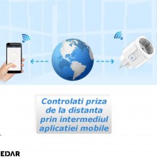 Priza Inteligenta EDAR Cu Aplicatie Telefon, Monitorizare Consum De Energie, Control Vocal Prin Amazon Alexa Si Google Assist...