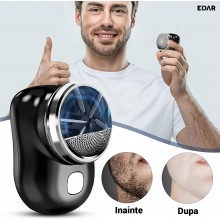 Aparat de Ras EDAR Electric, Mini Aparat Performant, Rezistent la Apa, USB Inclus, Fast Charge, 68g, Negru Aparat de Ras EDAR Electric, Mini Aparat Performant, Rezistent la Apa, USB Inclus, Fast Charge, 68g, Negru