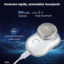 Aparat de Ras EDAR Electric, Mini Aparat Performant, Rezistent la Apa, USB Inclus, Fast Charge, 65g, Argintiu Aparat de Ras EDAR Electric, Mini Aparat Performant, Rezistent la Apa, USB Inclus, Fast Charge, 65g, Argintiu