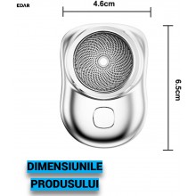 Aparat de Ras EDAR Electric, Mini Aparat Performant, Rezistent la Apa, USB Inclus, Fast Charge, 65g, Argintiu Aparat de Ras EDAR Electric, Mini Aparat Performant, Rezistent la Apa, USB Inclus, Fast Charge, 65g, Argintiu