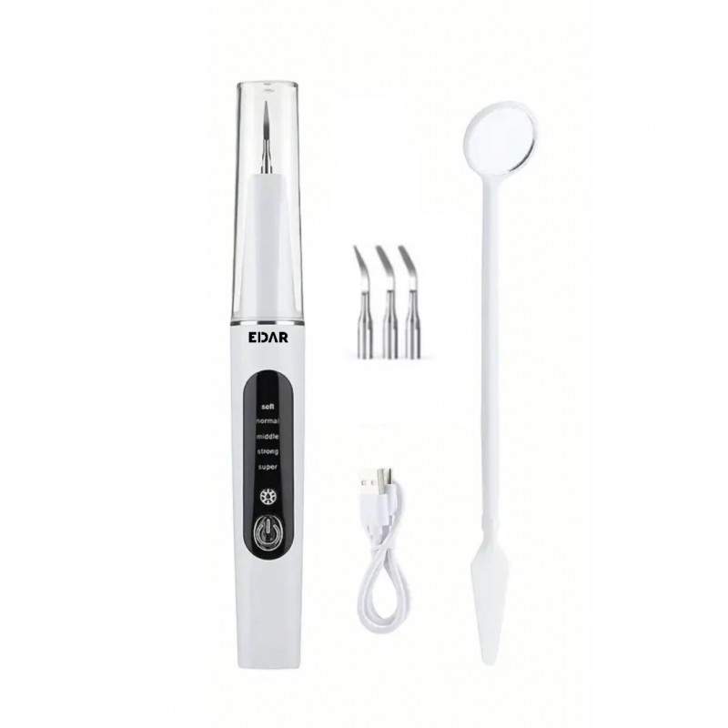 Dispozitiv Detartraj Ultrasonic EDAR Cu Incarcare Wireless, 5 Viteze, Iluminare LED, Rezistent La Apa IPX6, Curatare Dentara ...