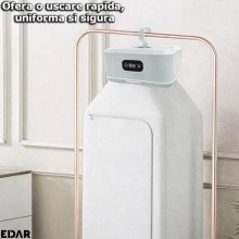 Uscator De Haine Rufe EDAR, Portabil, Electric, Alimentare Prin Priza, Capacitate 10 Kg, Pentru Uz Casnic, Alb
