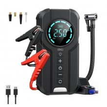 Compresor Auto Portabil EDAR 3‑in‑1, Starter Auto, 6000mAh, 150 PSI, Ecran Digital, Powerbank, Lanterna LED si SOS, USB‑C inc...