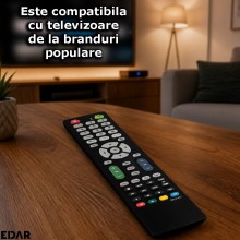 Telecomanda TV Universala EDAR, Fara Configurare, Compatibila LG, Samsung, Sony, Philips, Panasonic, Sharp, Pentru Televizor ... Telecomanda TV Universala EDAR, Fara Configurare, Compatibila LG, Samsung, Sony, Philips, Panasonic, Sharp, Pentru Televizor ...