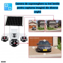 Camera Video Supraveghere Exterior EDAR 12MP, Sistem Triplu Camera, Panoramic 360°, WiFi si SIM 4G, Alimentare Solara, Night ... Camera Video Supraveghere Exterior EDAR 12MP, Sistem Triplu Camera, Panoramic 360°, WiFi si SIM 4G, Alimentare Solara, Night ...