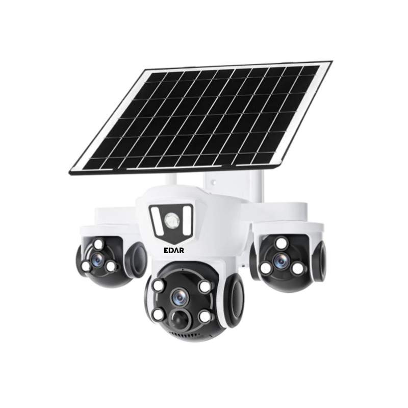Camera Video Supraveghere Exterior EDAR 12MP, Sistem Triplu Camera, Panoramic 360°, WiFi si SIM 4G, Alimentare Solara, Night ... Camera Video Supraveghere Exterior EDAR 12MP, Sistem Triplu Camera, Panoramic 360°, WiFi si SIM 4G, Alimentare Solara, Night ...