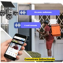 Camera Video Supraveghere Exterior EDAR 12MP, Sistem Triplu Camera, Panoramic 360°, WiFi si SIM 4G, Alimentare Solara, Night ... Camera Video Supraveghere Exterior EDAR 12MP, Sistem Triplu Camera, Panoramic 360°, WiFi si SIM 4G, Alimentare Solara, Night ...