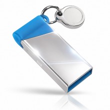 Memorie USB EDAR, Capacitate 8 GB, USB 3.0, Rezistent la Uzura, Gri Metalic / Albastru