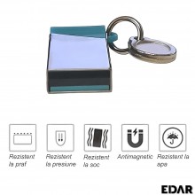 Memorie USB EDAR, Capacitate 8 GB, USB 3.0, Rezistent la Uzura, Gri Metalic / Albastru