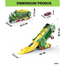 Camion Dinozaur Triceratops 3 în 1 EDAR, Jucarie Interactiva cu Pista Lansare si Transportator Masinute, Capacitate 8 Buc, In... Camion Dinozaur Triceratops 3 în 1 EDAR, Jucarie Interactiva cu Pista Lansare si Transportator Masinute, Capacitate 8 Buc, In...