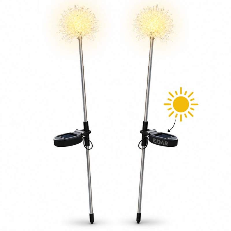 Set De 2 Lampi Solare Pentru Exterior Model Papadie EDAR, Fixare Cu Tarus In Pamant, Rezistente La Apa, Lumina Calda Set De 2 Lampi Solare Pentru Exterior Model Papadie EDAR, Fixare Cu Tarus In Pamant, Rezistente La Apa, Lumina Calda