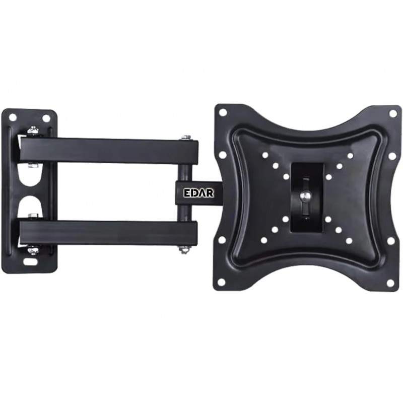Suport Perete Televizor EDAR Reglabil, Compatibil 14–42 inch, Extensie 80-460 mm, Metal, Greutate Maxima Suportata 20 kg, Negru Suport Perete Televizor EDAR Reglabil, Compatibil 14–42 inch, Extensie 80-460 mm, Metal, Greutate Maxima Suportata 20 kg, Negru
