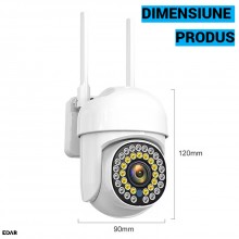 Camera Supraveghere EDAR, IP66 Exterior/Interior, WiFi 3MP, Night Vision, Detectare Miscare, Control Aplicatie, Audio Bidirec... Camera Supraveghere EDAR, IP66 Exterior/Interior, WiFi 3MP, Night Vision, Detectare Miscare, Control Aplicatie, Audio Bidirec...