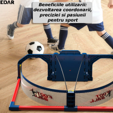 Poarta De Fotbal Pentru Copii EDAR, Electronica, Functionare Cu Baterii, Set Antrenament Pentru Interior Sau Exterior, Lumini...