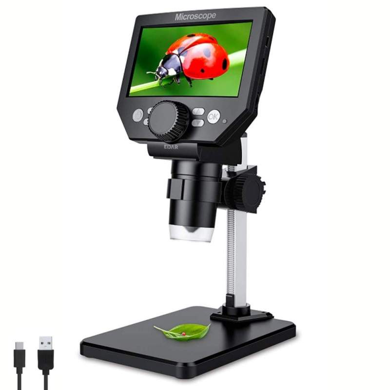Microscop Digital EDAR, Reincarcabil, 1-1000X, Iluminare LED, Ajustabil, Posibilitate Inregistrare, Potrivit Pentru Bijuterii... Microscop Digital EDAR, Reincarcabil, 1-1000X, Iluminare LED, Ajustabil, Posibilitate Inregistrare, Potrivit Pentru Bijuterii...