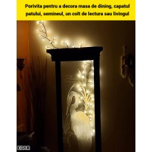 Ghirlanda Luminoasa LED EDAR Tip Creanga cu Globuri Mici, 72 LED Alb Cald, 1.6m, Ramuri Flexibile, 8 Moduri Iluminare, Alimen... Ghirlanda Luminoasa LED EDAR Tip Creanga cu Globuri Mici, 72 LED Alb Cald, 1.6m, Ramuri Flexibile, 8 Moduri Iluminare, Alimen...