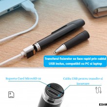 Pix Spion cu Camera Ascunsa EDAR, Full HD 2K, Microfon Integrat, Inregistrare Audio Video si Foto, Suport Card MicroSD 32GB, ...