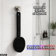Perie Electrica Pentru Dus EDAR, Reincarcabila, Peri Din Silicon, Vibratii Sonice, Pentru Curatare, Masaj Si Exfoliere, Rezis...