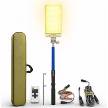 Proiector Telescopic Pentru Camping EDAR, Lampa Led Reglabila, Inaltime Maxima 4.5 Metri, Panou Cob 45W, Alimentare Priza Mas...