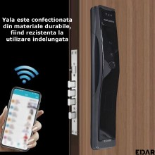Incuietoare Inteligenta Wireless EDAR Cu Video Interfon, Model S1902, Deblocare Prin Amprenta Digitala, Palma, Recunoastere F...