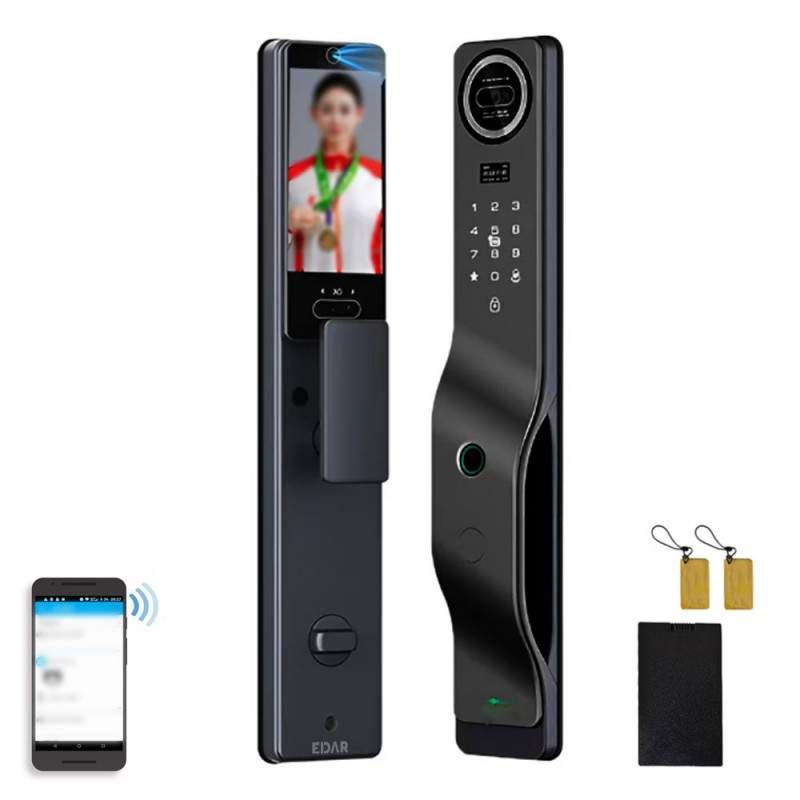 Incuietoare Inteligenta Wireless EDAR Cu Video Interfon, Model S7YY, Deblocare Prin Amprenta Digitala, Palma, Recunoastere Fa... Incuietoare Inteligenta Wireless EDAR Cu Video Interfon, Model S7YY, Deblocare Prin Amprenta Digitala, Palma, Recunoastere Fa...