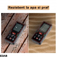 Telemetru Digital Tip Laser EDAR, Nivela Inclusa, Functionare Cu Baterii, Ecran Luminos LCD, Potrivit Pentru Calculul Ariei S...