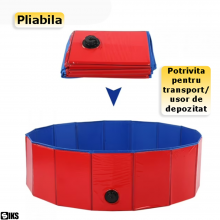 Piscina Pliabila De Exterior Sau Interior Pentru Caini Si Pisici SIKS, Sau Piscina Cu Nisip Copii, Varianta L, Diametru 80 Cm... Piscina Pliabila De Exterior Sau Interior Pentru Caini Si Pisici SIKS, Sau Piscina Cu Nisip Copii, Varianta L, Diametru 80 Cm...