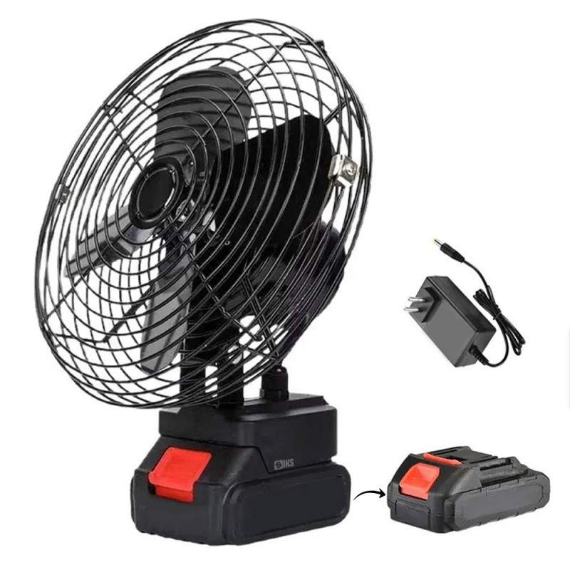 Ventilator Portabil Cu Acumulator Reincarcabil 48Vf SIKS, Detasabil, Profesional, De Masa, Fara Fir, Diametru 22 Cm, 2 Trepte...