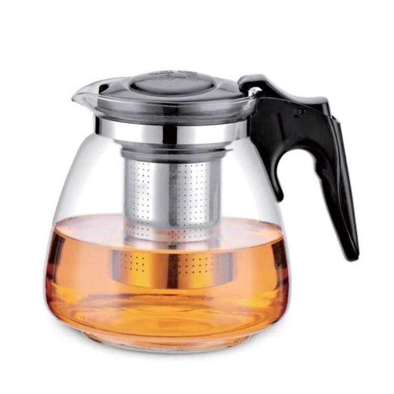 Ceainic EDAR® din sticla termorezistenta, filtru, infuzor, 1100 ml