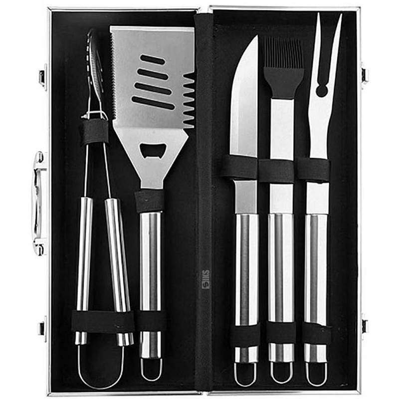 Set Ustensile De Gratar Profesionale SIKS, Trusa Cu Accesorii Cu 5 Piese, Servieta De Depozitare Inclusa, Ustensile Din Otel ... Set Ustensile De Gratar Profesionale SIKS, Trusa Cu Accesorii Cu 5 Piese, Servieta De Depozitare Inclusa, Ustensile Din Otel ...