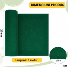 Material Textil Fetru SIKS, Acrilic 100%, Lungime 3 Metri x 20 Cm, Pasla Multi Functionala, Moale La Atingere, Pentru Proiect...