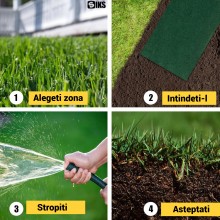 Covor Biodegradabil SIKS Pentru Gazon, Rulou 300 x 20 cm, Pentru Germinare Rapida Si Uniforma, Usor De Instalat Prin Derulare...