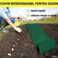 Covor Biodegradabil Gazon EDAR Dimenisune 300 x 20 cm, Rulou Pentru Insamantare Rapida Iarba, Usor de Montat Prin Derulare si...
