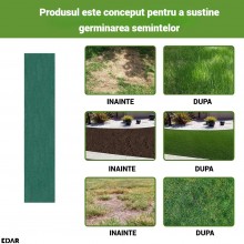 Covor Biodegradabil Gazon EDAR Dimenisune 300 x 20 cm, Rulou Pentru Insamantare Rapida Iarba, Usor de Montat Prin Derulare si...