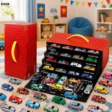Set 48 Masinute Metalice si Camioane EDAR cu Tractiune, Cutie Container Transformabila in Covor de Joaca, Modele Diverse din ... Set 48 Masinute Metalice si Camioane EDAR cu Tractiune, Cutie Container Transformabila in Covor de Joaca, Modele Diverse din ...