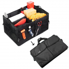 Organizator Auto Pentru Portbagaj SIKS, Cutie Organizare Pliabila, 56 x 40 x 26 cm, Capacitate Mare, Compartimente Pentru Scu...