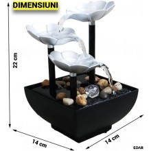 Mini Fantana Arteziana EDAR Feng Shui Lotus, Decor Zen de Interior cu Mini Cascada, Pietre de Rau si Alimentare USB/Baterie, ... Mini Fantana Arteziana EDAR Feng Shui Lotus, Decor Zen de Interior cu Mini Cascada, Pietre de Rau si Alimentare USB/Baterie, ...