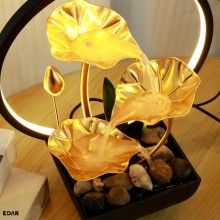Fantana arteziana decorativa EDAR Feng Shui, Pentru Interior, Apa Circulanta, Pietre de Rau, Cascada, LED Ambient, Ring Light... Fantana arteziana decorativa EDAR Feng Shui, Pentru Interior, Apa Circulanta, Pietre de Rau, Cascada, LED Ambient, Ring Light...