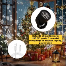 Proiector Led De Craciun De Interior Pentru Masa / Noptiera Sau Sub Brad SIKS, Cu Jocuri De Lumini Ambientale, Efect Fulgi De... Proiector Led De Craciun De Interior Pentru Masa / Noptiera Sau Sub Brad SIKS, Cu Jocuri De Lumini Ambientale, Efect Fulgi De...